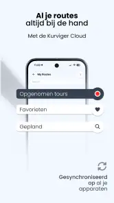 Kurviger motorfiets navigatie screenshot