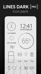 Lines Dark Pro - Icon Pack 1