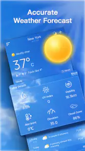 Live weersvoorspelling screenshot