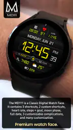 MD111 Digital watch face 2