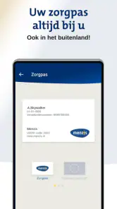 Menzis app screenshot