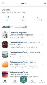 migraineAPP screenshot