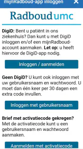 mijnRadboud screenshot