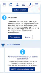 mijnUMCG screenshot