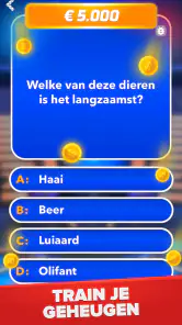 Miljonair - Quiz & Trivia spel screenshot