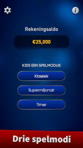 Miljonair Trivia 2026 Quiz screenshot