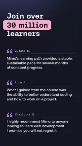 Mimo: Leer code/programmeren screenshot