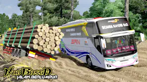 Mod Jalan Rusak Bussid Lumpur screenshot
