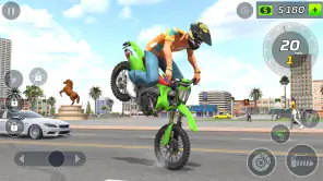 motor stunt wheelie spel screenshot
