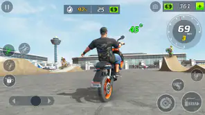 motor stunt wheelie spel screenshot