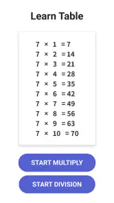Multiplication Games Math quiz screenshot