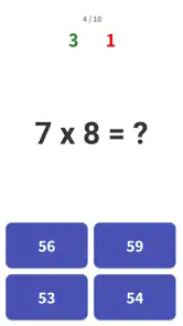 Multiplication Games Math quiz screenshot