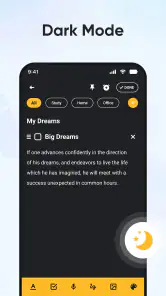 Notities: kleur kladblok app screenshot