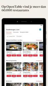OpenTable screenshot