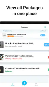 Pakketten Tracker－pkge Mobiel screenshot