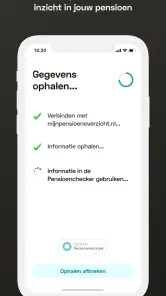 Pensioenchecker screenshot