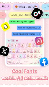 Pink Cute Hippo Thema screenshot