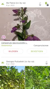Pl@ntNet plantenidentificatie screenshot