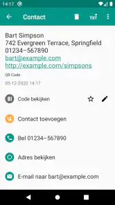 QR- en barcodescanner screenshot