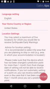 Safety tips screenshot