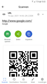 Scanner voor QR- en barcodes screenshot