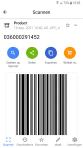 Scanner voor QR- en barcodes screenshot