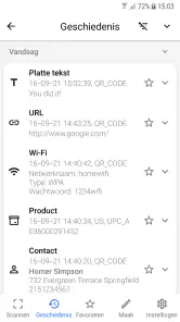 Scanner voor QR- en barcodes screenshot
