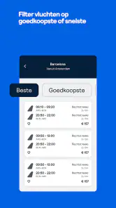 Skyscanner Vluchten Hotels screenshot