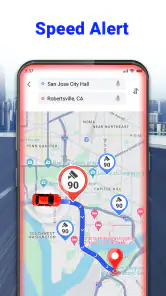 Spraak GPS-navigatie screenshot