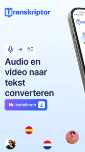 Transkriptor Spraak naar Tekst screenshot