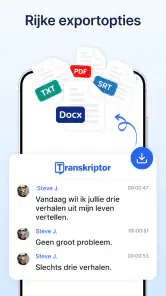 Transkriptor Spraak naar Tekst screenshot