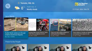 The Weather Network TV App screenshot