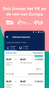 Trainline: Treinreizen Europa screenshot