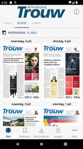 Trouw digitale krant screenshot
