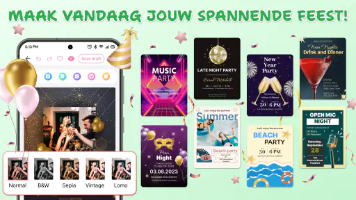 Uitnodiging, Kaarten Sjablonen 6