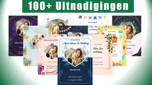 Verjaardagsuitnodiging screenshot