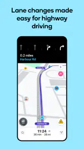 Waze-navigatie en live verkeer screenshot