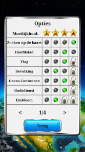 Wereld Geografie - Quiz Spel screenshot