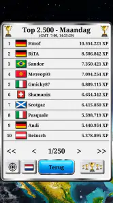 Wereld Geografie - Quiz Spel screenshot
