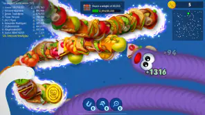 Worms Zone - Hongerige slang screenshot
