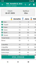 Yatzy Score Kaart 3