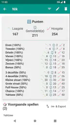 Yatzy Score Kaart 7