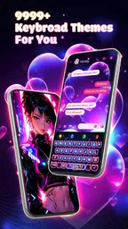 Neon Love Theme: Font Keyboard 1