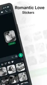 Adesivos de beijo romântico screenshot