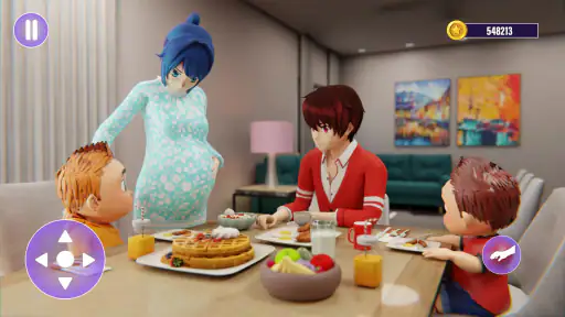 Anime Mãe Gravidez vida 7