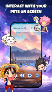 Anime Shimeji Pets On Screen screenshot