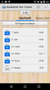 Basketball Stat Tracker screenshot