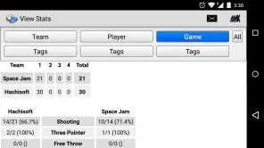 Basketball Stat Tracker screenshot