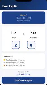 Bolão Copa 2026 screenshot