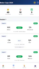 Bolão Copa 2026 screenshot